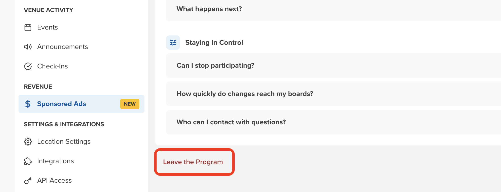 Sponsored Ads - Leave the Program.png